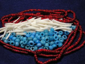 Photo of Dentalium Shell, Hudson's Bay White Hearts and Padre Trade Beads