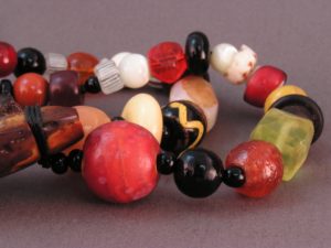 20mm Cornaline d'Aleppo bead on necklace with mixed Venetians